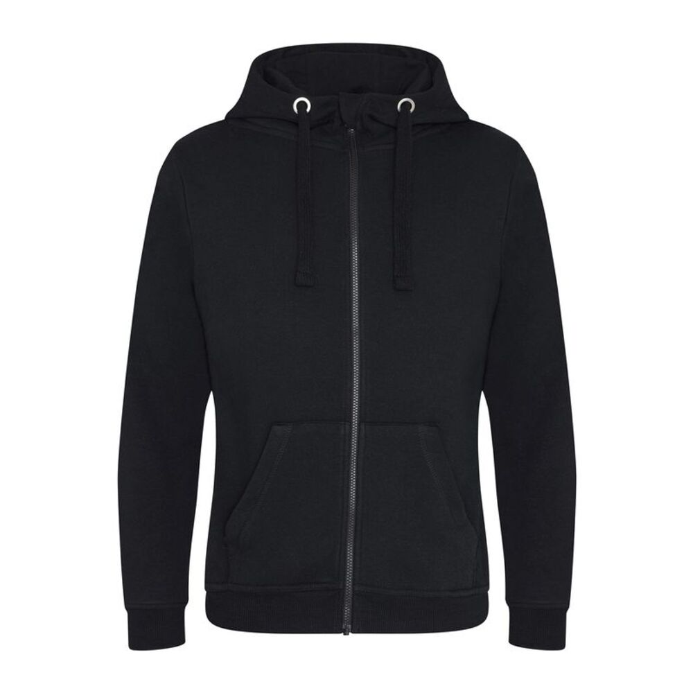 AWDis Just Hoods Mens Graduate Heavyweight Full Zip Hoodie / Jet Black